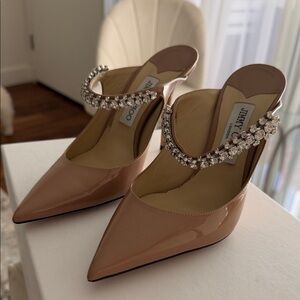 Jimmy Choo Blush Crystal Embellished Heels